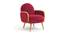 Derel Accent Chair in Pink Colour (Maroon) by Urban Ladder - - 