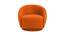 Lorna Swivel Solid Wood Round Chair in T Blue Colour (Orange) by Urban Ladder - - 