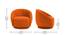Lorna Swivel Solid Wood Round Chair in T Blue Colour (Orange) by Urban Ladder - - 