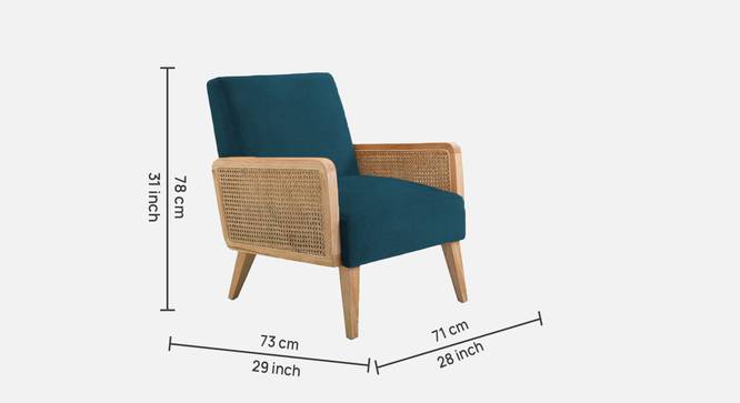 Evant Ratan Accent Chair in Green Colour (Teal Blue) by Urban Ladder - - 