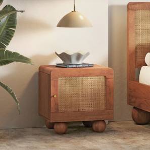 Takai Solid Wood Bedside Table in Red Cedar Finish