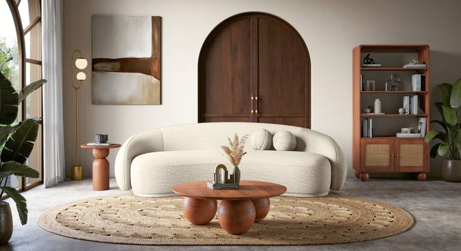 Takai Round Solid Wood Coffee Table (Red Cedar Finish) by Urban Ladder - - 