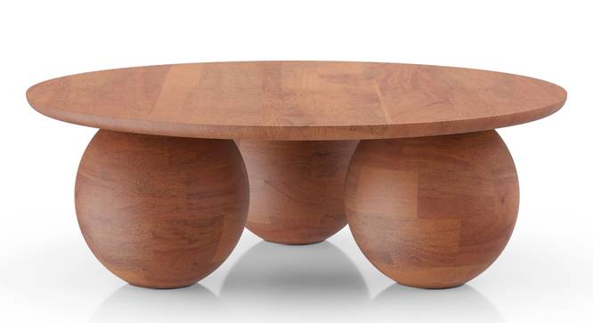 Takai Round Solid Wood Coffee Table (Red Cedar Finish) by Urban Ladder - - 