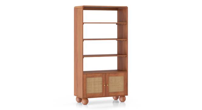 Takai Solid Wood and Cane Bookshelf Table In Red Cedar Finish (Red Cedar Finish) by Urban Ladder - - 