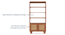 Takai Solid Wood and Cane Bookshelf Table In Red Cedar Finish (Red Cedar Finish) by Urban Ladder - - 