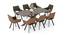 Anderson Solid Wood 8-Seater Dining Table with Casey Swivel Dining Chair (DUAL TONE, Danish Walnut Finish, 8 No of Chairs, 8 Table Seating Capacity) by Urban Ladder - - 