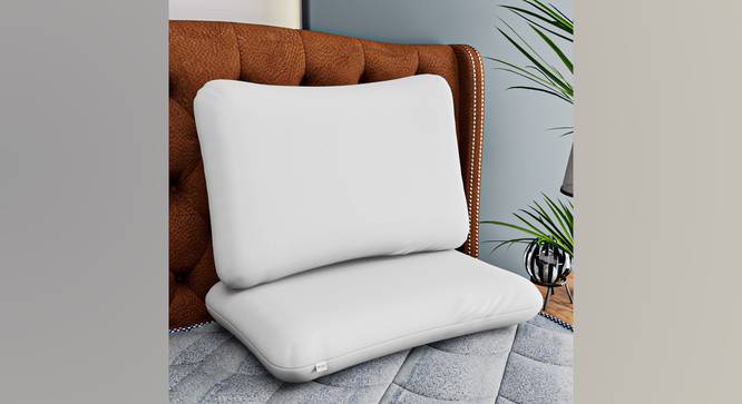 Drilled Air Cool Memory Foam Pillow (White) by Urban Ladder - - 
