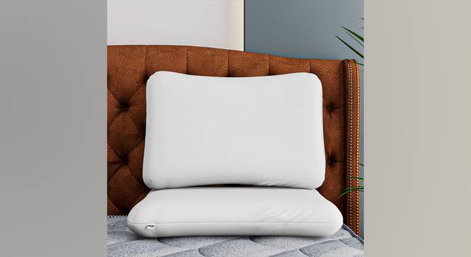 Drilled Air Cool Memory Foam Pillow (White) by Urban Ladder - - 