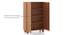 Takai Solid Wood 2 Door Wardrobe In Red Cedar Finish (Two Door, Red Cedar Finish) by Urban Ladder - - 