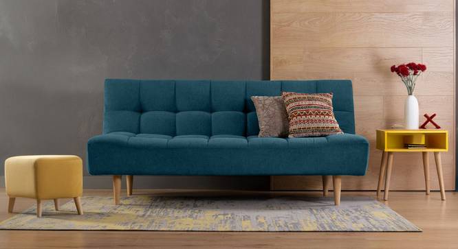 Ofra 3 Seater Sofa Cum Bed (Ocean Blue) by Urban Ladder - - 1019755
