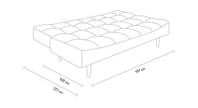 Ofra 3 Seater Sofa Cum Bed (Ocean Blue) by Urban Ladder - - 1019760
