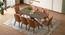 Anderson Dining Chair in Danish Walnut Finish (Tan Leatherette, Danish Walnut Finish) by Urban Ladder - - 