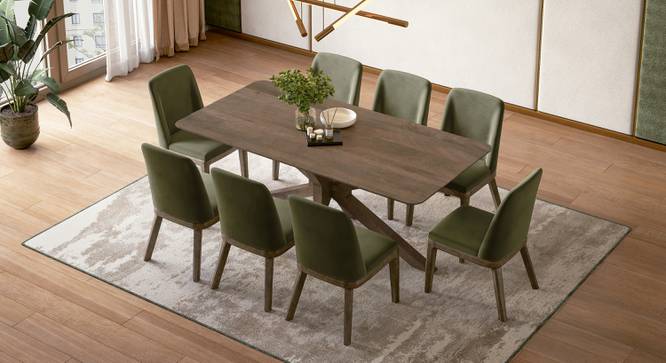 Anderson Dining Chair in Danish Walnut Finish (Danish Walnut Finish, Deep Olive) by Urban Ladder - - 