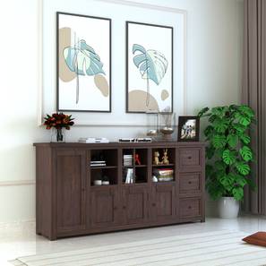 Crockery Unit In Hyderabad Design Madhvi Solid Wood Sideboard in Walnut Finish