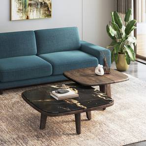 Alba Square Solid Wood Coffee Table in Danish Walnut Finish