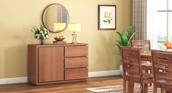 Vector Sideboard, Finish- American Walnut (Amber Walnut Finish) by Urban Ladder - - 