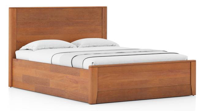 Toledo Solid Wood King Size Hydraulic - Storage Bed In Danish Walnut Finish (King Bed Size, Amber Walnut Finish, Hydraulic Storage Type) by Urban Ladder - - 
