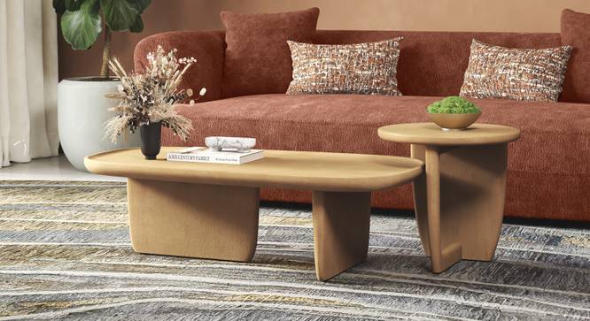 Kaya Organic Solid Wood Coffee Table in Danish Walnut (Oak Finish) by Urban Ladder - - 
