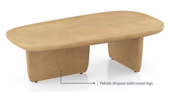 Kaya Organic Solid Wood Coffee Table in Danish Walnut (Oak Finish) by Urban Ladder - - 
