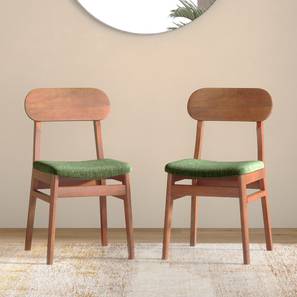 Lunar Solid Wood Dining Chair set of 2 in Honey Finish