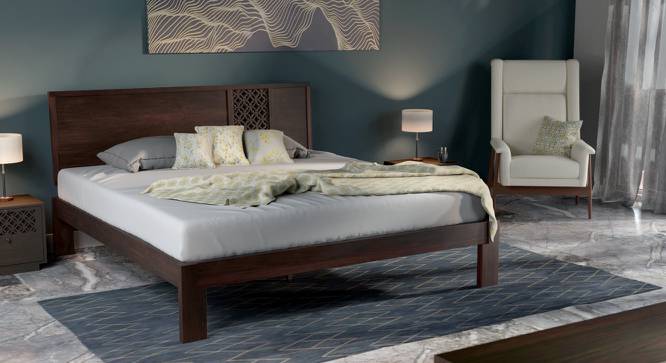 Alaca Bed (Solid Wood) (Mahogany Finish, Queen Bed Size) by Urban Ladder - Full View Design 1 - 105516