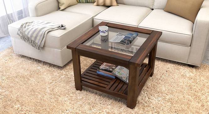 Claire Coffee Table (Teak Finish, Compact Size) by Urban Ladder - Top View Design 1 - 105957