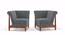 Malabar Wooden Sofa Standard Set 1-1 (Smoke) by Urban Ladder