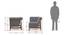 Malabar Wooden Sofa Standard Set 1-1 (Smoke) by Urban Ladder