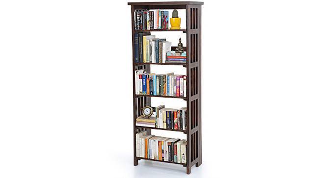 Rhodes Folding Book Shelf (Mahogany Finish, Tall Configuration, 60 Book Book Capacity) by Urban Ladder - Half View Design 1 - 115413