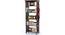 Rhodes Folding Book Shelf (Mahogany Finish, Tall Configuration, 60 Book Book Capacity) by Urban Ladder - Design 1 Semi Side View - 115415