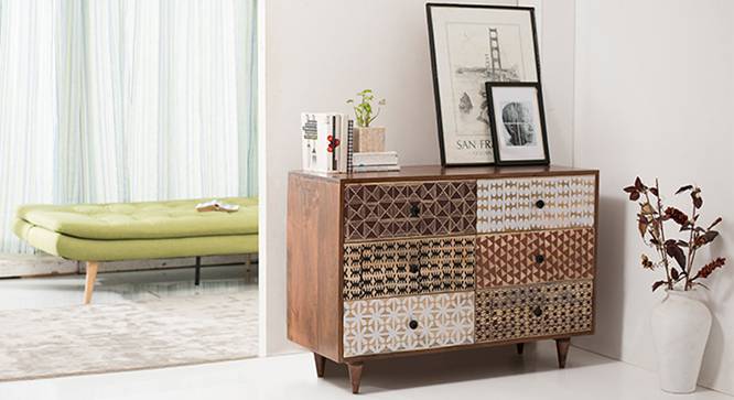 Emaada Chest Of Six Drawers (Teak Finish) by Urban Ladder - Full View Design 1 - 115527