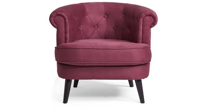 Bardot Lounge Chair (Wine Red) by Urban Ladder - Front View Design 1 - 115933