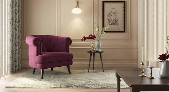 Bardot Lounge Chair (Wine Red) by Urban Ladder - Full View Design 1 - 115939