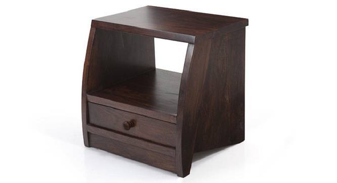 Siesta Bedside Table (Mahogany Finish) by Urban Ladder - Front View Design 1 - 116025
