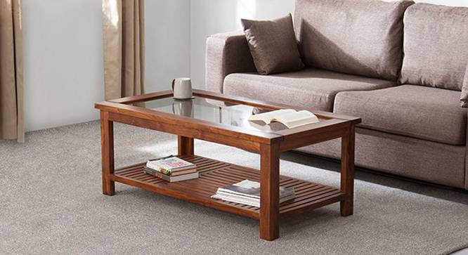 Claire Coffee Table (Teak Finish, Large Size) by Urban Ladder - Full View Design 1 - 116131