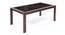 Vanalen 6 to 8 Glass Top Extendable Dining Table (Dark Walnut Finish) by Urban Ladder - Design 1 Cross View - 116229
