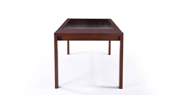 Vanalen Glass 6 To 8 Seater Dining Table in Dark Walnut Finish - Urban Ladder