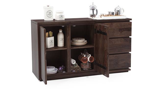 Vector Wide XL Sideboard (Mahogany Finish) by Urban Ladder - Half View Design 1 - 116248
