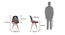 DSW Side Chair Replica (Patchwork) by Urban Ladder - Design 1 Dimension - 116590