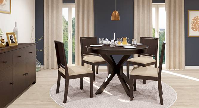 Liana Oribi 4 Seater Round Dining Table Set Urban Ladder
