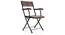 Masai Arm Chair Table Set (Teak Finish) (Black) by Urban Ladder - Cross View Design 3 - 118034