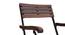 Masai Arm Chair Table Set (Teak Finish) (Black) by Urban Ladder - - 118035