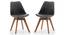 Pashe Dining Chairs - Set of 2 (Black) by Urban Ladder - Front View Design 1 - 118037