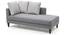 Sigmund Day Bed (Cloud Burst Grey , Right Aligned) by Urban Ladder - Cross View Design 1 - 118247