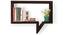 Quote-Unquote Wall Shelves (Set of 2) (Mahogany Finish) by Urban Ladder - Design 1 Semi Side View - 118664