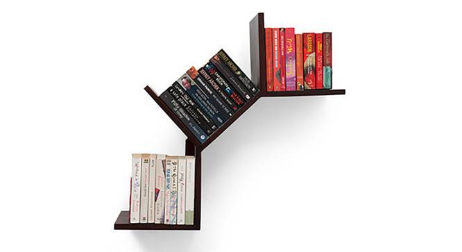 Tolem Wall Shelf (Mahogany Finish) by Urban Ladder - Design 1 Half View - 118992