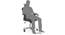Venturi Study Chair-3 Axis Adjustable (Ash Grey) by Urban Ladder - - 119618