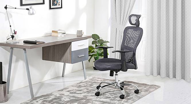 Venturi Study Chair-3 Axis Adjustable (Ash Grey) by Urban Ladder - Full View Design 1 - 119620