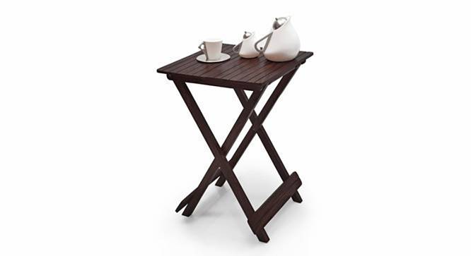 Latt Folding Table/Stool Tall (Mahogany Finish) by Urban Ladder - Design 1 Semi Side View - 119792