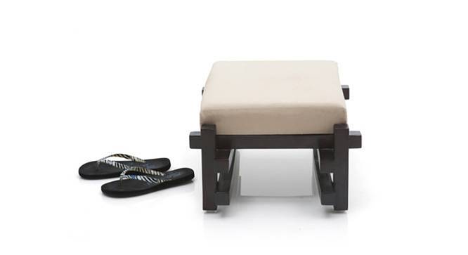Perch Foot Stool (Mahogany Finish) by Urban Ladder - Design 1 Semi Side View - 119796